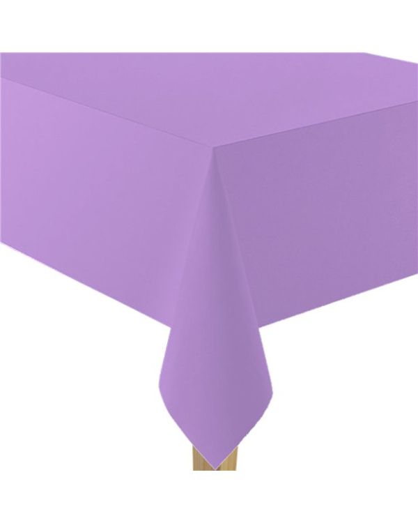 Purple Plastic Tablecover - 274cm x 137cm