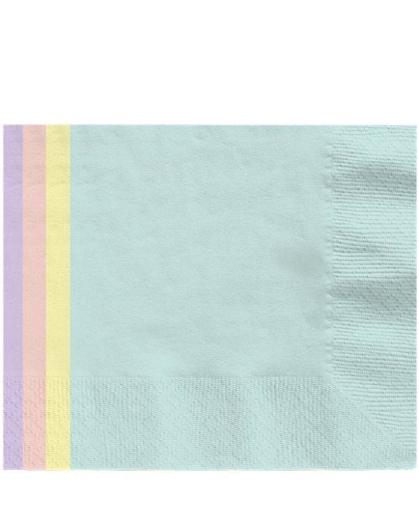Mixed Pastel Napkins - 33cm (16pk)
