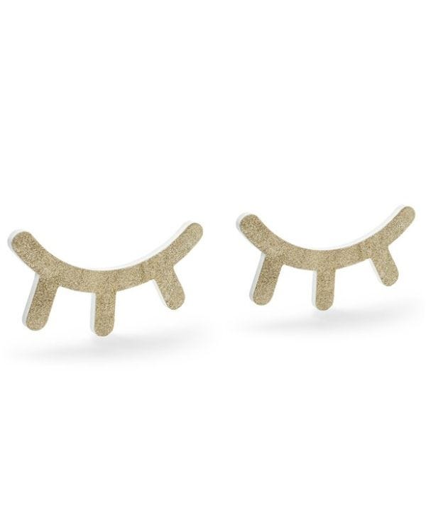 Gold Sleeping Eyes Wooden Decoration - 20cm