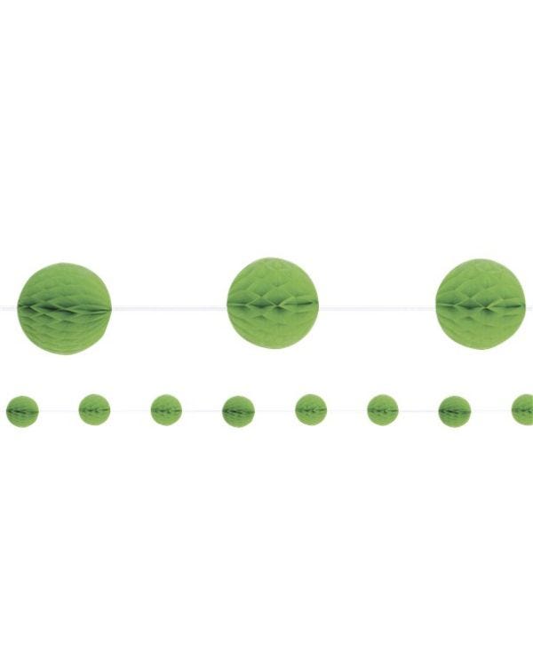 Lime Green Honeycomb Garland Decoration - 2.1m