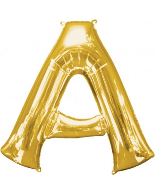 Gold Letter A Balloon - 34&quot; Foil