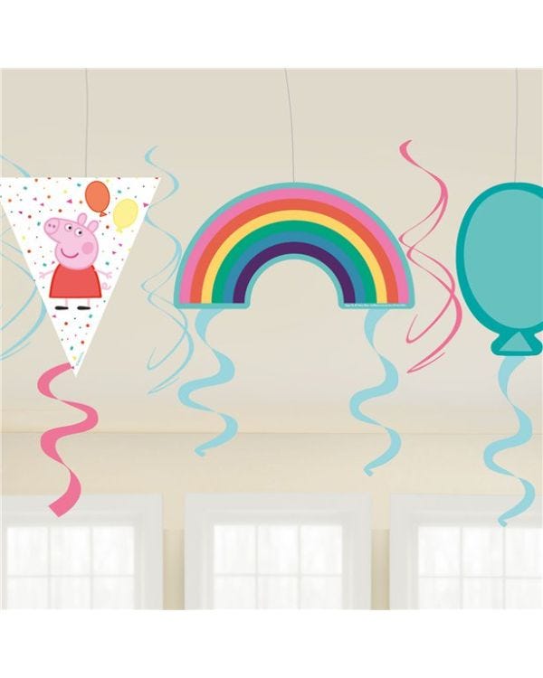 Peppa Pig Hanging Swirls - 45cm (6pk)