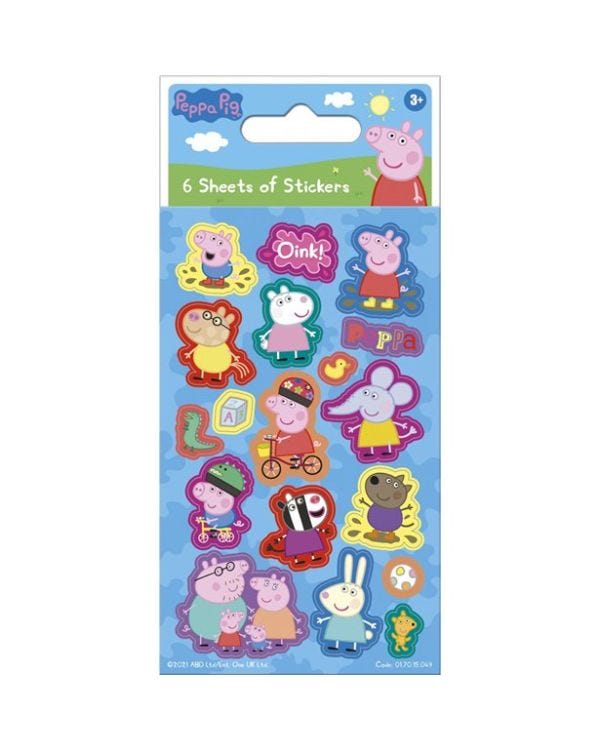 Peppa Pig - Party Pack Stickers (6pk)