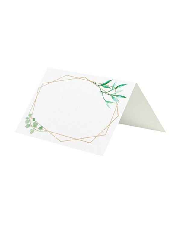 Geometric Greenery Wedding Place Cards (10pk)