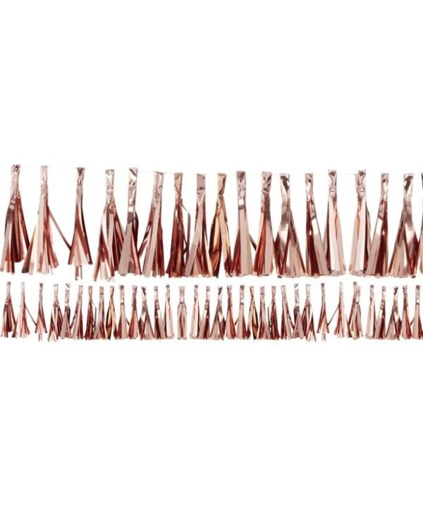 Pick &amp; Mix Rose Gold Tassel Garland - 2m