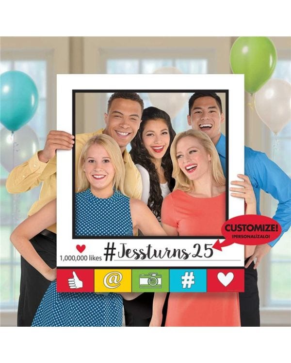 Giant Selfie Photo Booth Frame - 76cm x 89cm