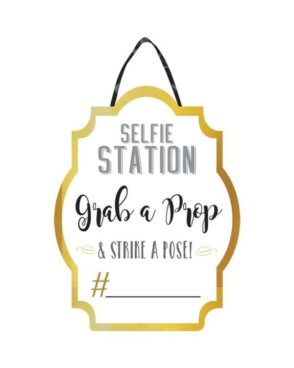 Photo Booth Selfie Station Customisable Sign - 38cm x 48cm