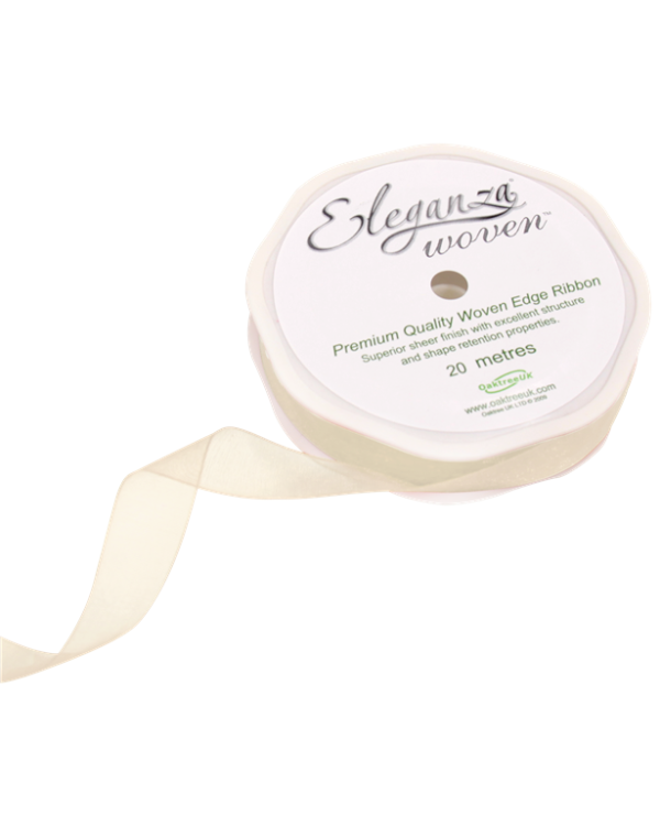 Ivory Organza Ribbon - 20m