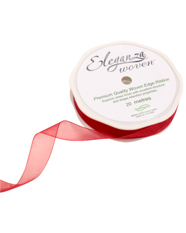 Red Organza Ribbon - 20m