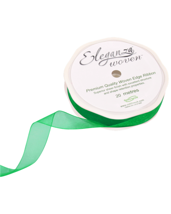 Green Organza Ribbon - 20m