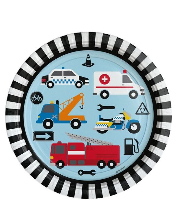 On the Road Paper Plates - 23cm (8pk)