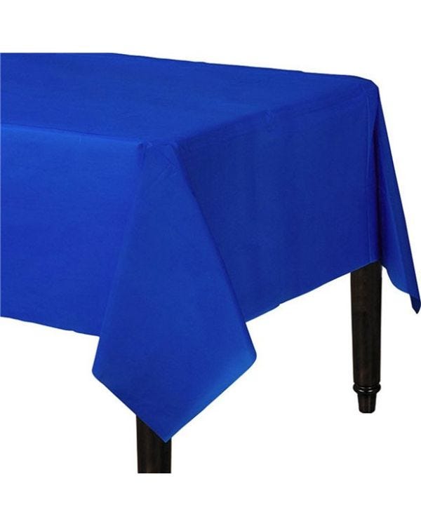 Royal Blue Plastic Table Cover - 1.4m x 2.8m