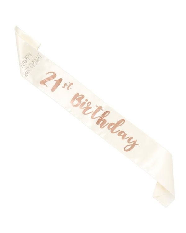 Rose Gold 21st Birthday Sash (Sashes)