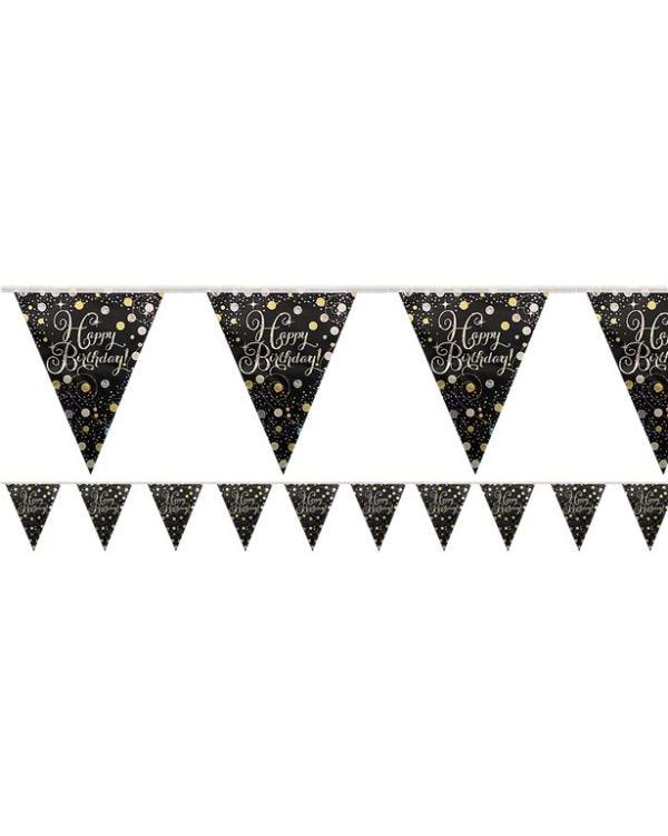 Sparkling Celebration Foil Happy Birthday Bunting - 4m