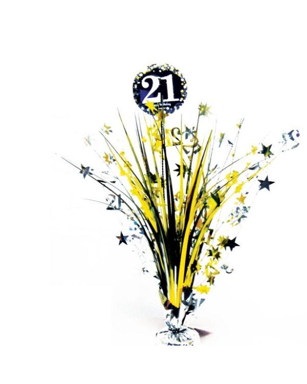 Sparkling Celebration 21st Foil Table Centrepiece - 45cm