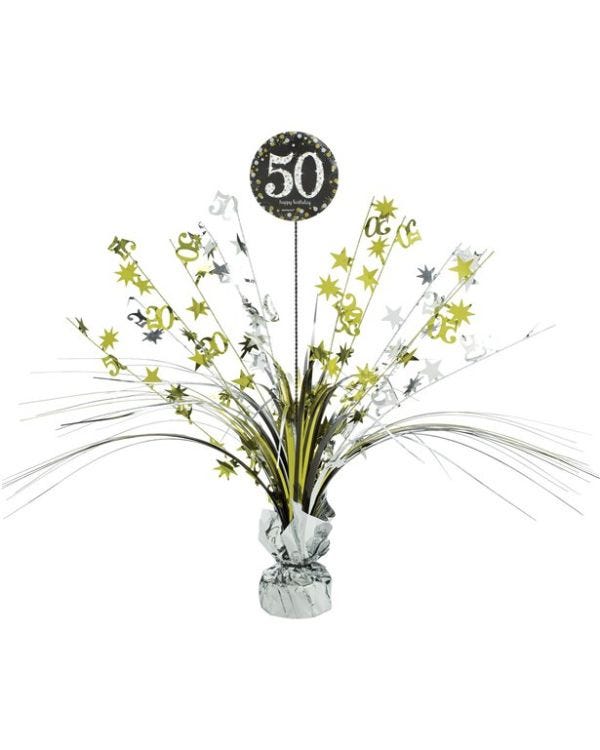 Sparkling Celebration 50th Foil Table Centrepiece - 33cm