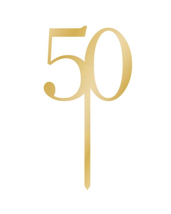 Sparkling Celebration 50th Cake Topper