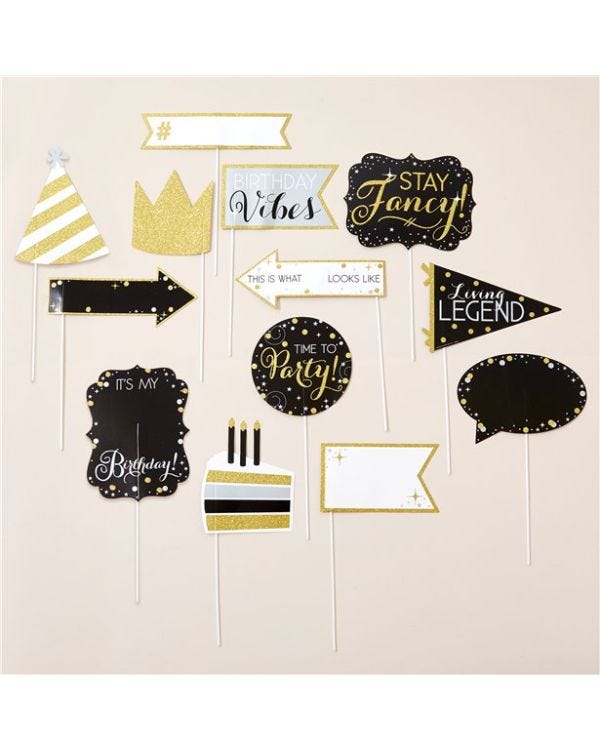 Sparkling Celebration Add an Age Photo Props (13pk)