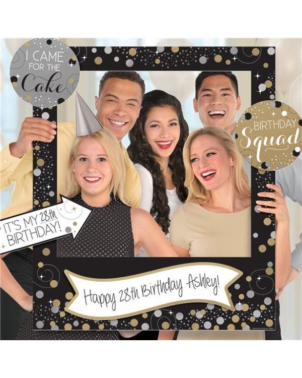 Sparkling Celebration Add an Age Giant Photo Frame with Props (15pk)
