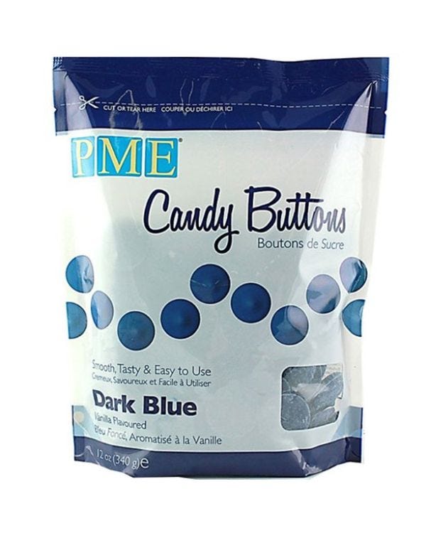 PME Candy Buttons - Dark Blue - Vanilla Flavour