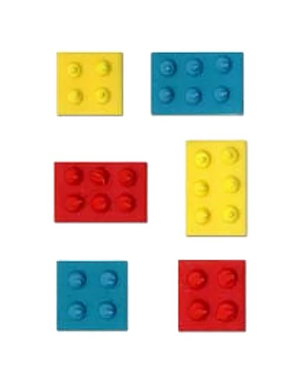 Building Blocks Sugar Cake Toppers (6pk)