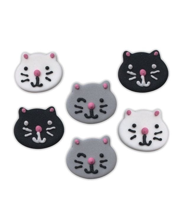 Cat Sugar Cake Toppers (6pk)