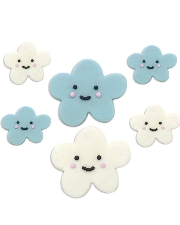Happy Clouds Sugar Cake Toppers (6pk)