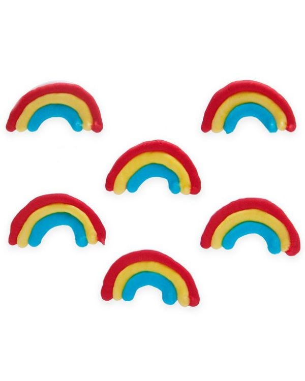 Rainbow Sugar Cake Toppers (6pk)