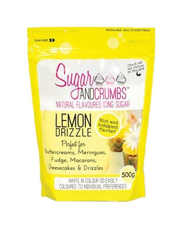 Sugar &amp; Crumbs Lemon Drizzle Icing Sugar - 500g