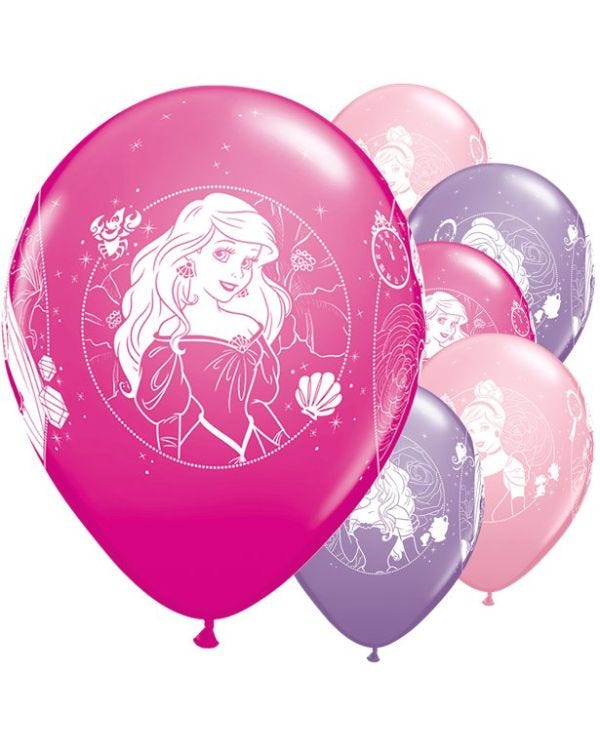 Disney Princess Latex Balloons - 12&quot; (6pk)