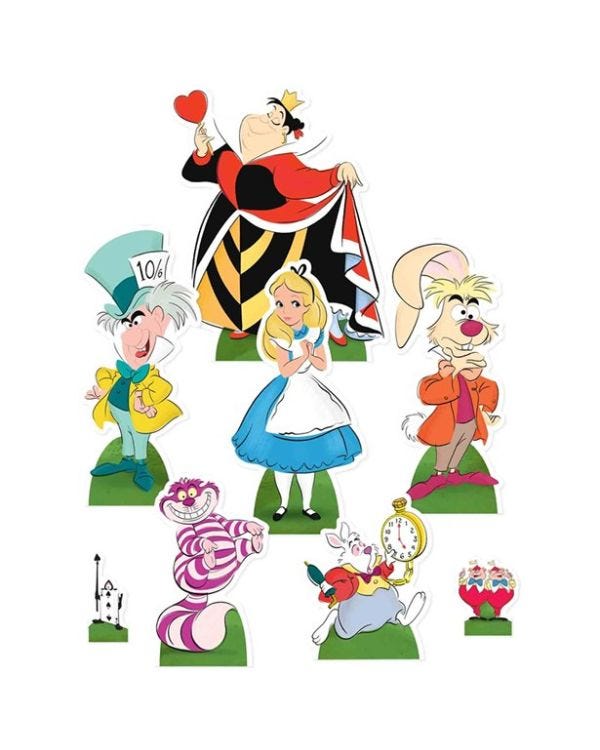Alice in Wonderland Table Toppers (8pk)