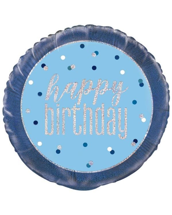 Blue &#039;Happy Birthday&#039; Foil Balloon - 18&quot;