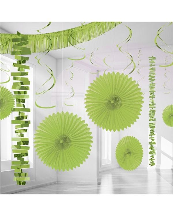 Lime Green Paper &amp; Foil Room Decorating Kit