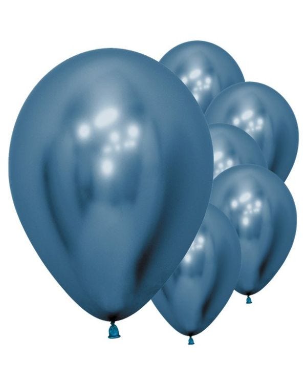 Blue Reflex Balloons - 12&quot; Latex (50pk)