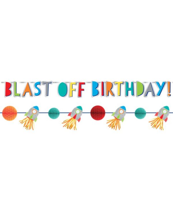 Blast Off Birthday Banner Kit (2pk)