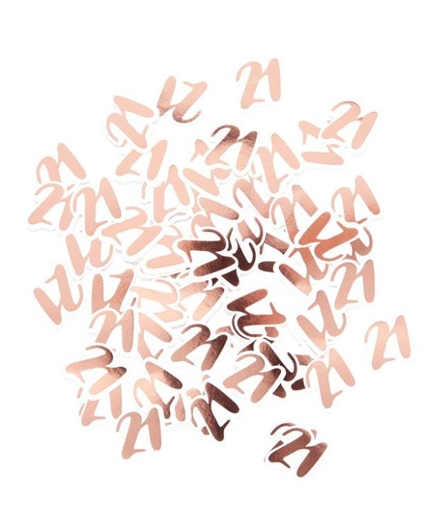 Rose Gold 21st Confetti