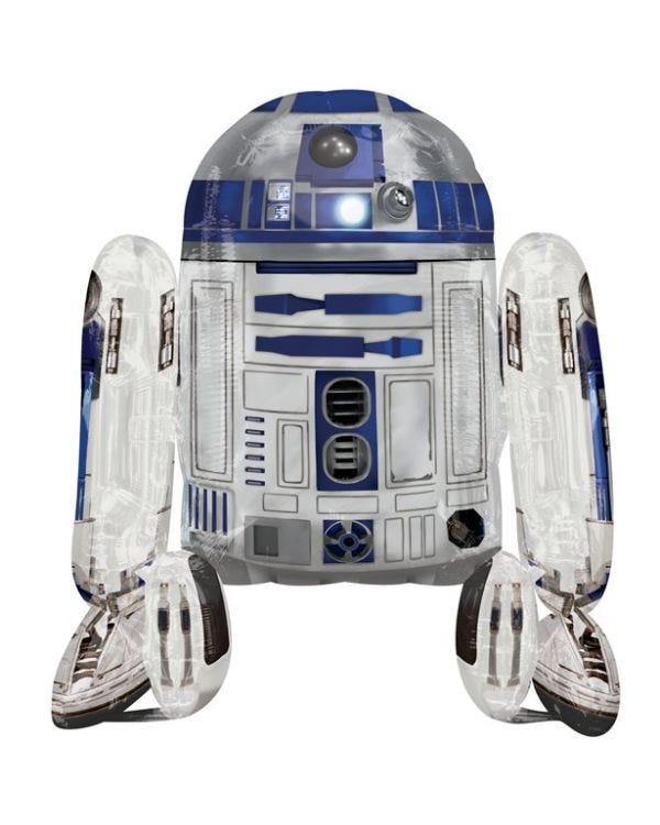 Star Wars R2-D2 Giant Foil Airwalker Balloon - 38&#039; x 34&quot;&#039;