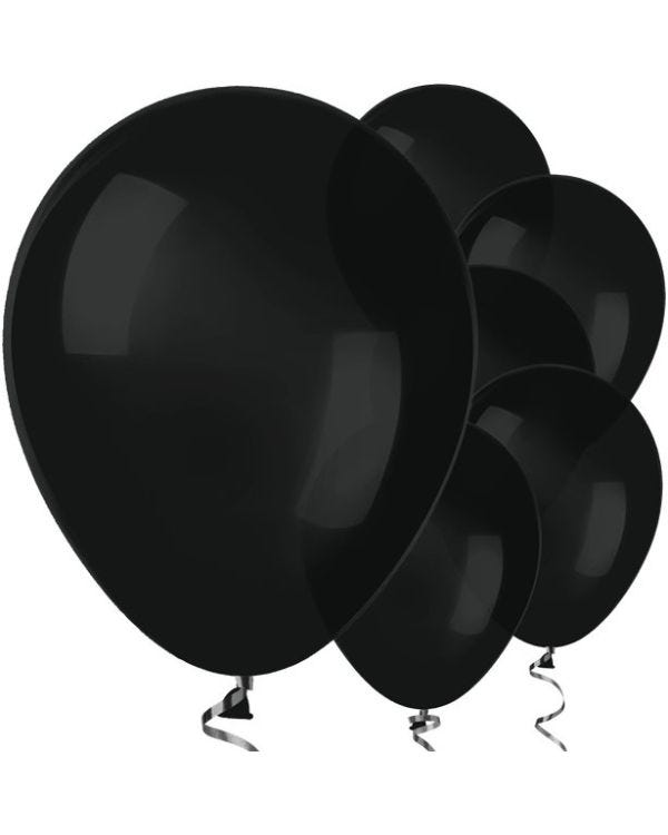 Black Balloons - 12&quot; Latex Balloons (50pk)