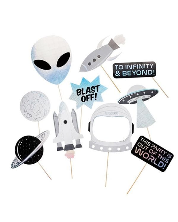Space Party Photo Props (10pk)