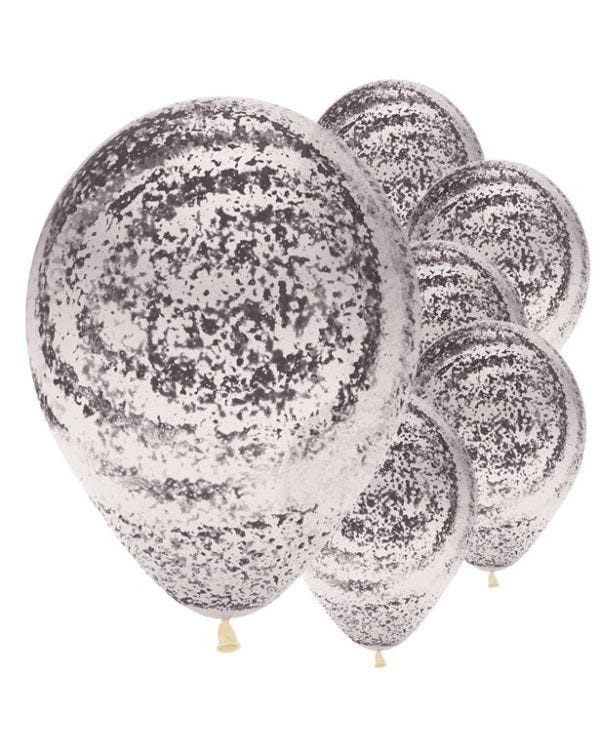 Graffiti Marble Black Balloons - 12&quot; Latex (25pk)