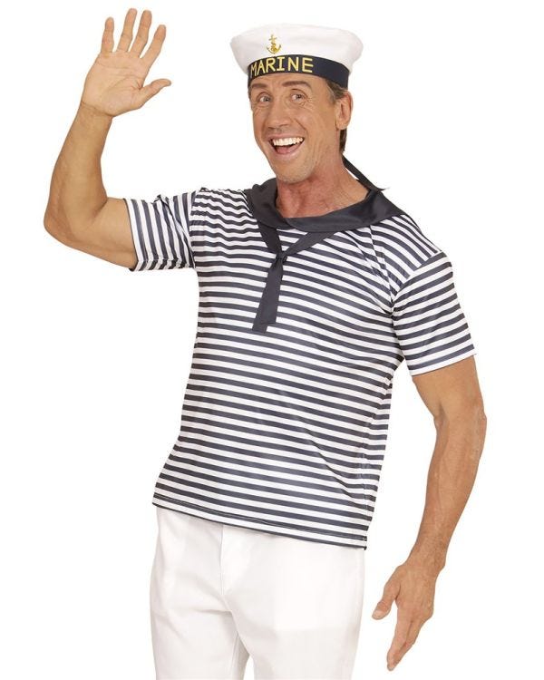 Sailor Shirt and Hat - Adult Costume