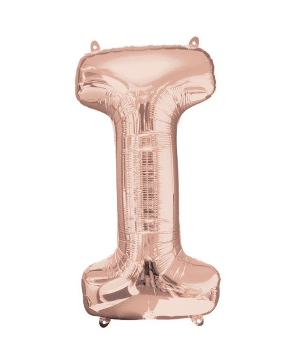 Rose Gold Letter I Air Filled Balloon - 16&quot; Foil