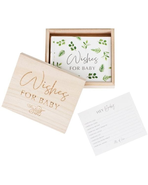 Botanical Baby Shower Advice Cards &amp; Box