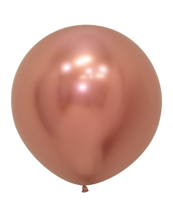 Reflex Rose Gold Balloons - 24&quot; Latex (3pk)