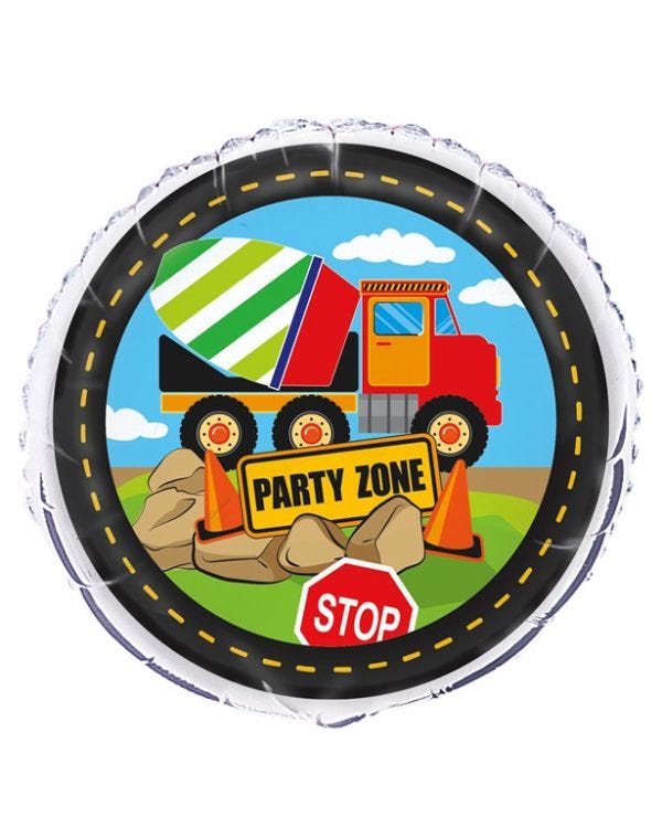 Construction Party Balloon - 18&quot; Foil