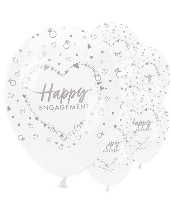 Engagement Latex Balloons - 12&quot; Latex (6pk)