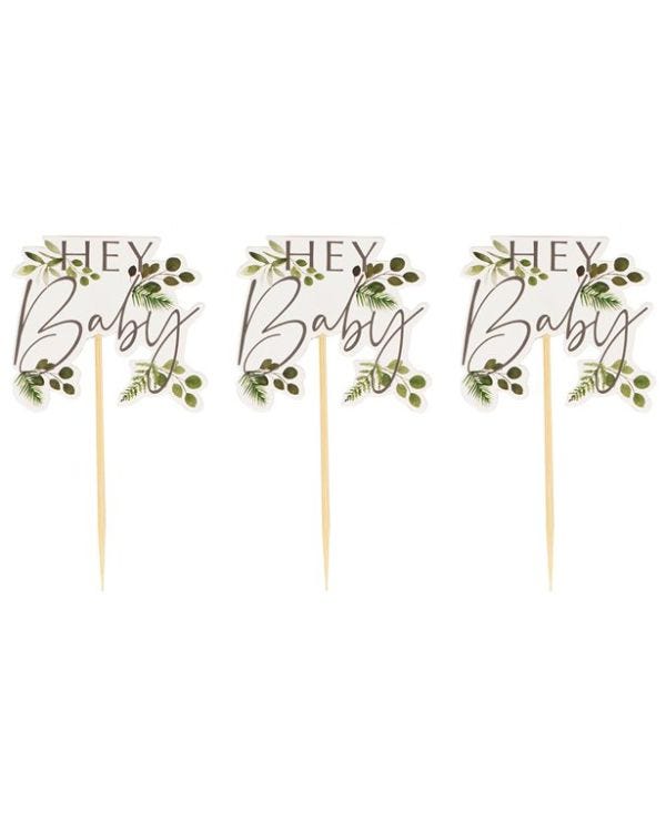 Botanical Baby Cupcake Toppers (12pk)