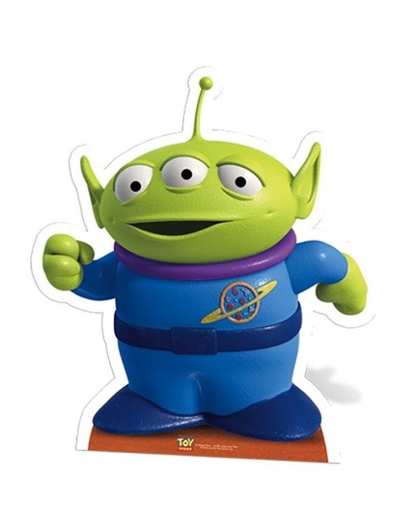 Little Green Man Cardboard Cutout - 65cm x 58cm