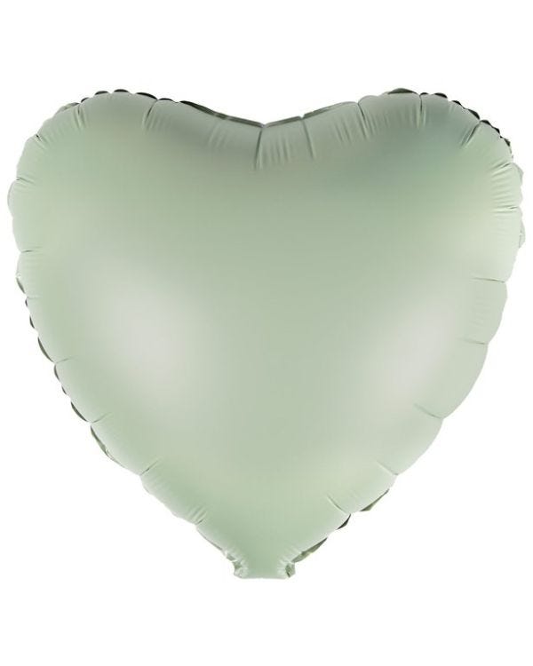 Silk Lustre Eucalyptus Heart Foil - 18&quot;