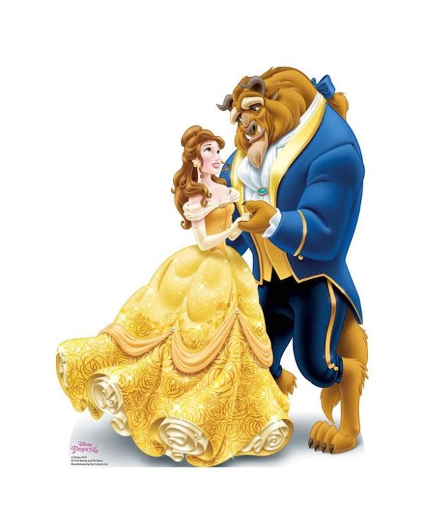 Disney Princess Belle Beauty &amp; The Beast Cardboard Cutout - 78cm x 61cm